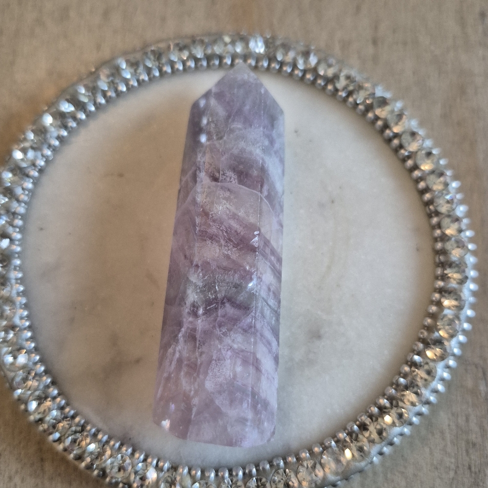 Natural Fluorite Crystal Point Obelisk Tower #F - Picture 7 of 8
